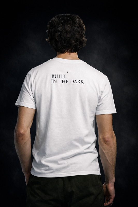 BUILT IN THE DARK — Organic T-shirt