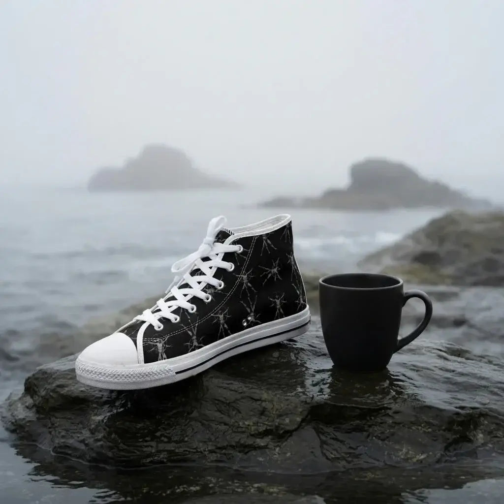 veil-of-whispers-high-top-sneakers-mens-black-patterned-canvas-shoes-7230414 - Noctum Muse