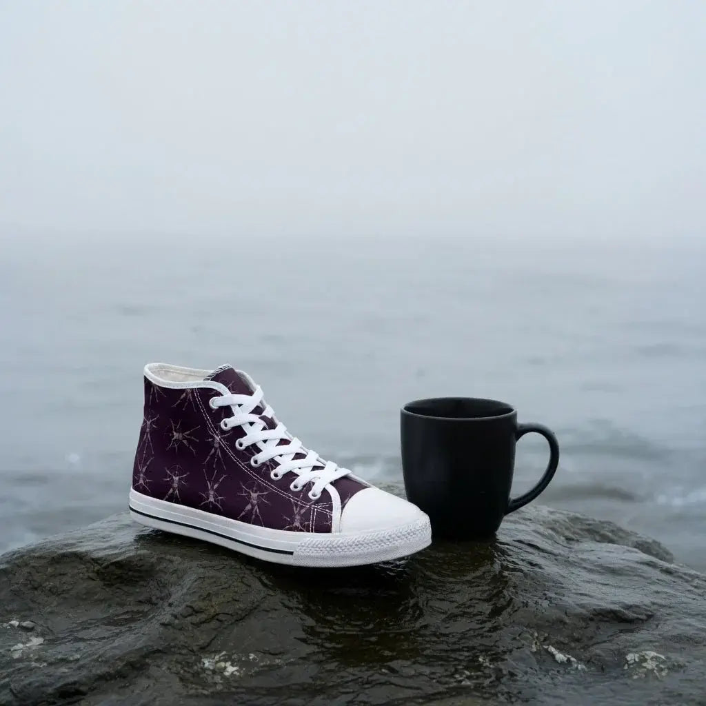 veil-of-whispers-high-top-sneakers-womens-deep-purple-pattern-canvas-shoes-5922526 - Noctum Muse