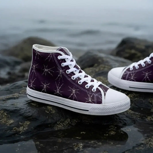 veil-of-whispers-high-top-sneakers-womens-deep-purple-pattern-canvas-shoes-9139483 - Noctum Muse